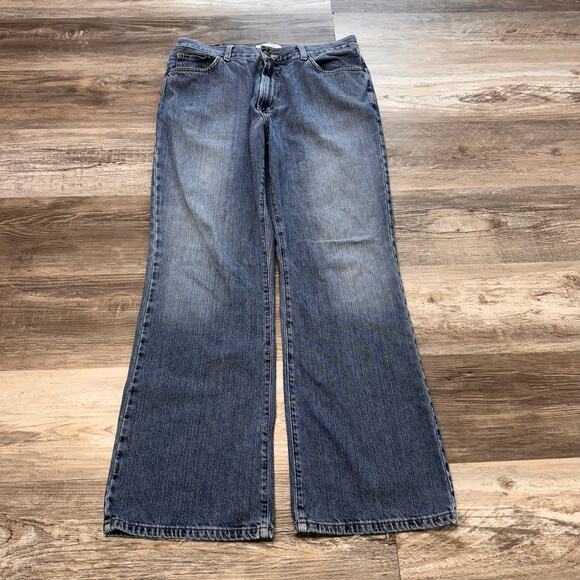 American Eagle Mid Wash Blue Mens 33x31 Cowboy‎ Boot Cut Cotton Denim Jeans - Picture 1 of 9